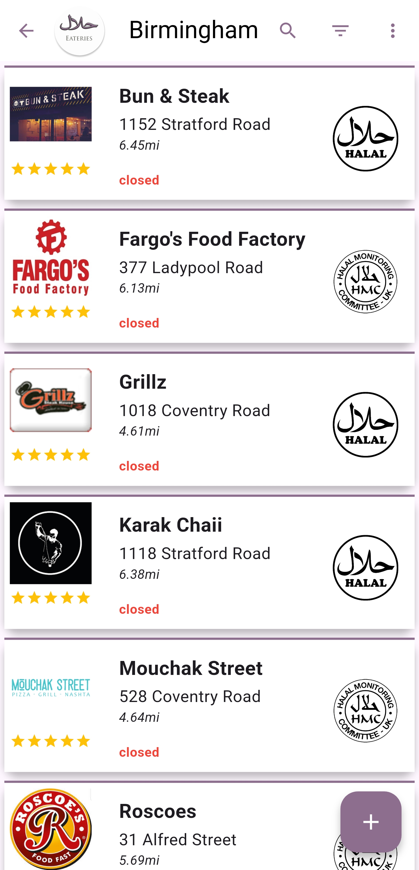 Browse by City and Sort by Distance